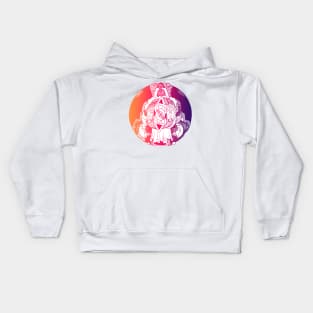 Sunset Sky Circle of Ornament Kids Hoodie